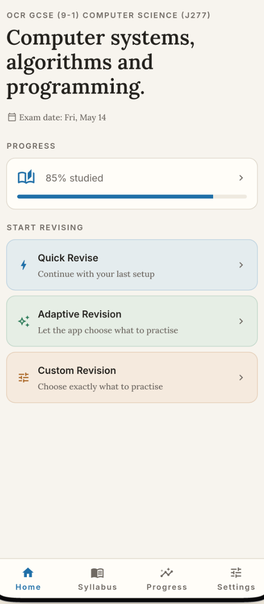 Screenshot of OCR J277 GCSE Computer Science